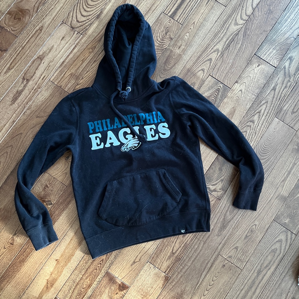 47 Brand Black Philadelphia Eagles Hoodie